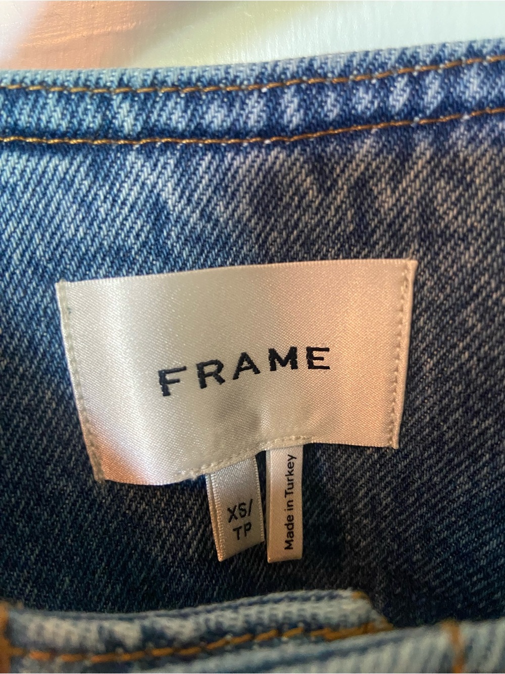 Frame Denim Light Blue Denim Jacket with Contrast Stitching - Picture 7 of 8